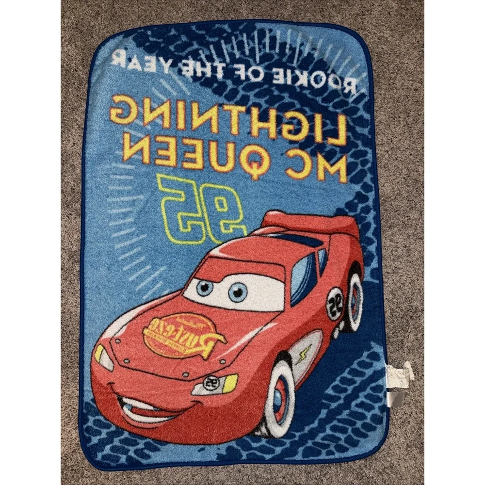 Disney Pixar Cars Soft Fleece Throw Blanket Lighting McQueen‎ Rookie Of The Year
